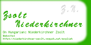 zsolt niederkirchner business card